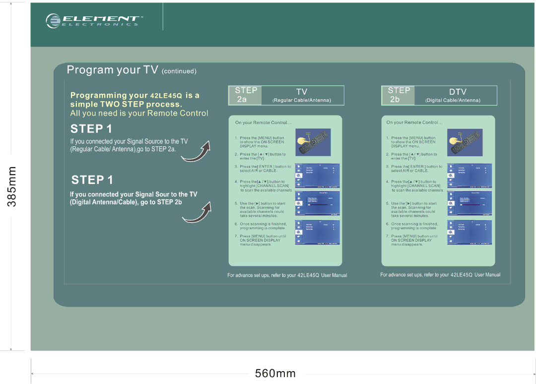 Element Electronics 42LE45Q manual 