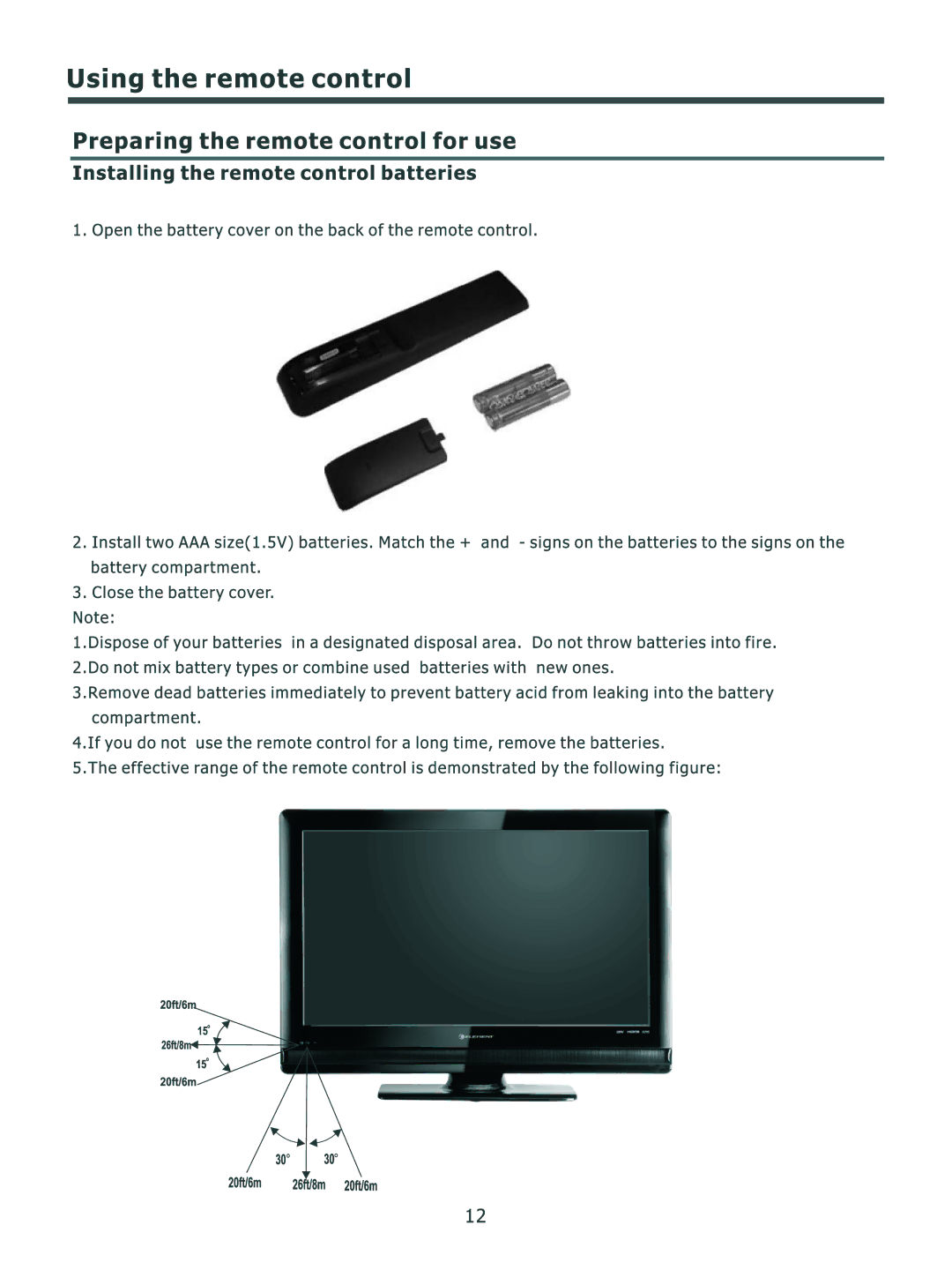 Element Electronics ELCHS322 manual 