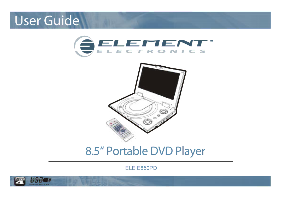 Element Electronics ELE E850PD manual User Guide 