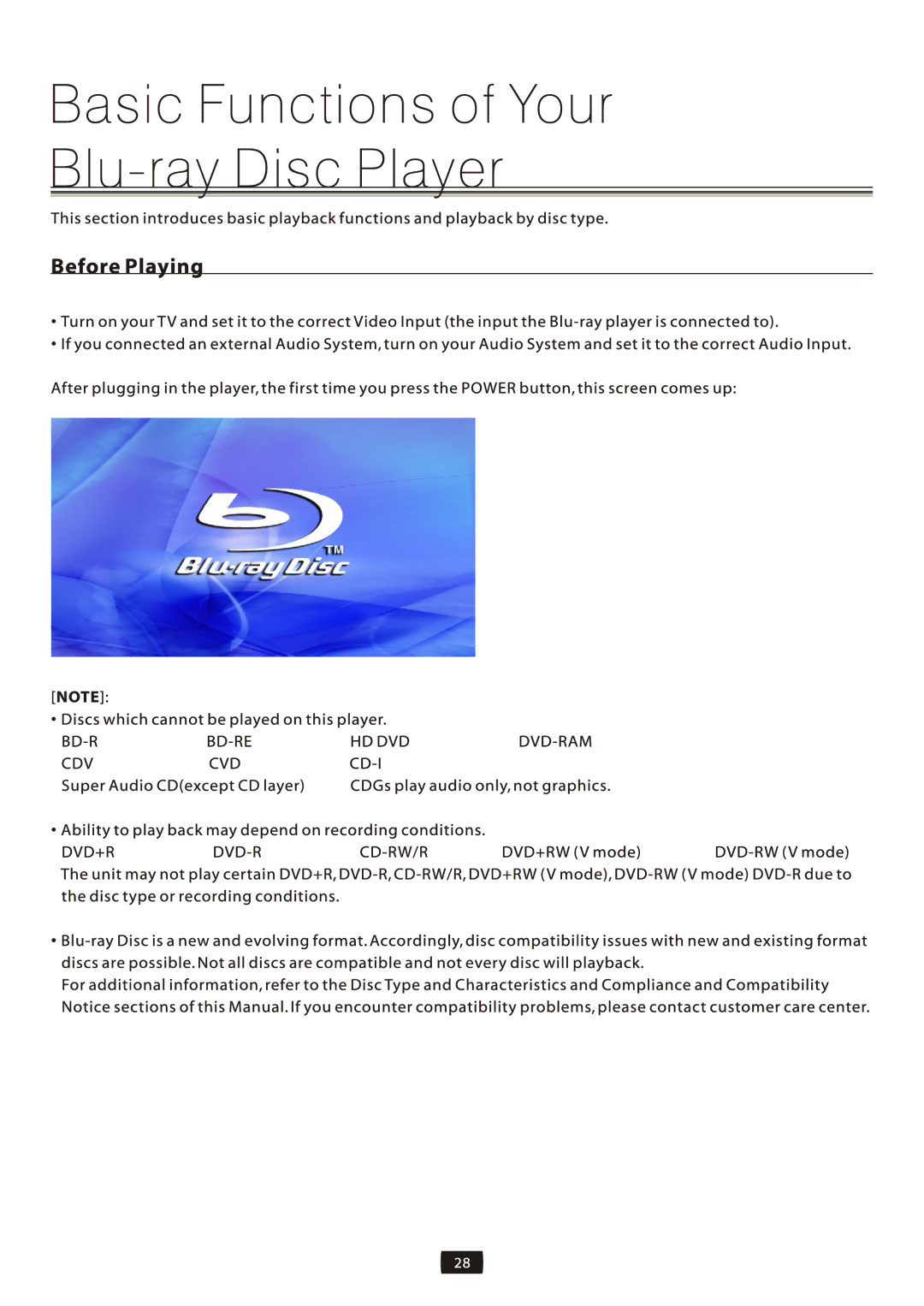 Element Electronics EDBCO11, Element Electronics Blu-ray Disc Player manual 