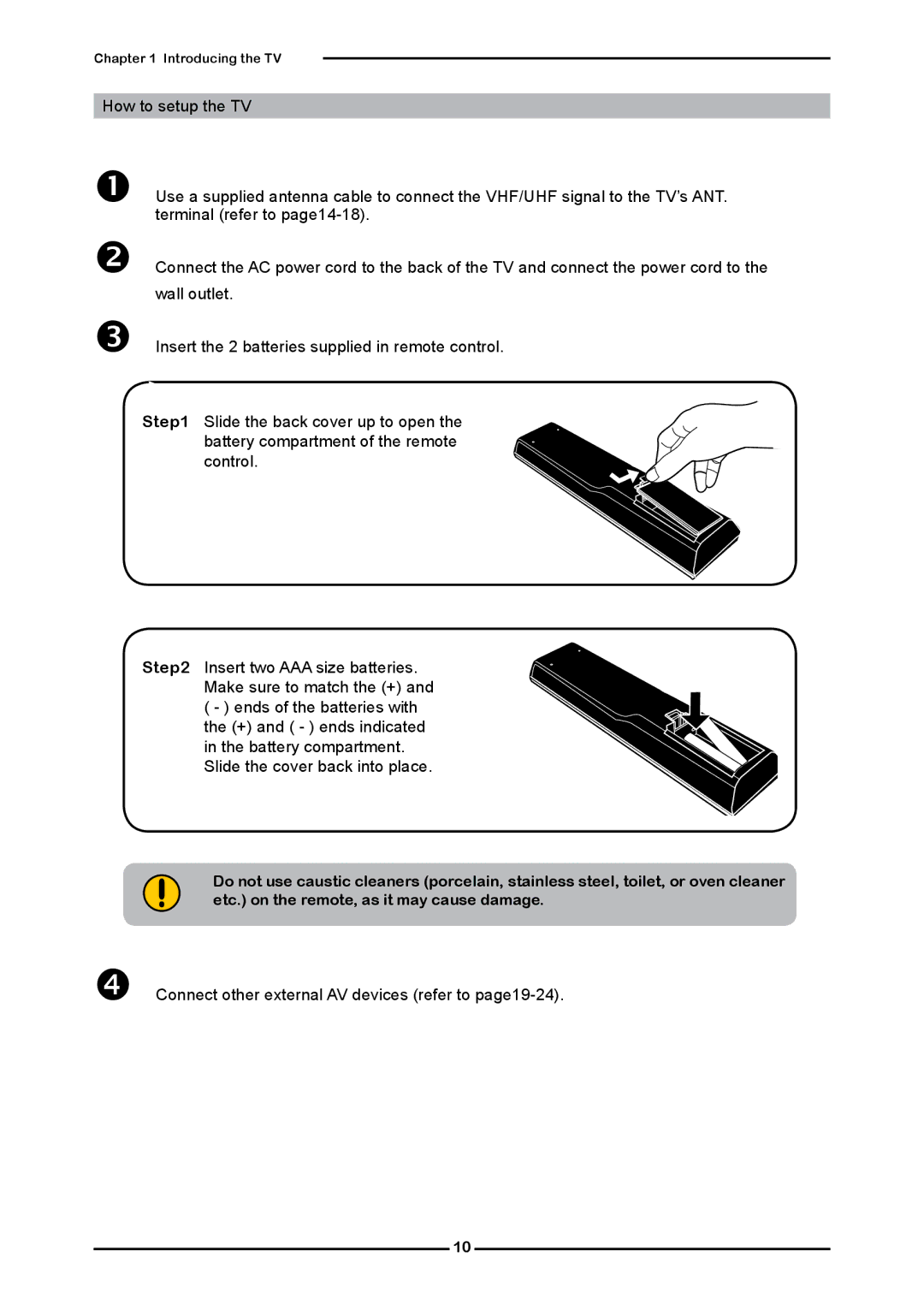 Element Electronics Flat Panel Television manual  Connect other external AV devices refer to page19-24 