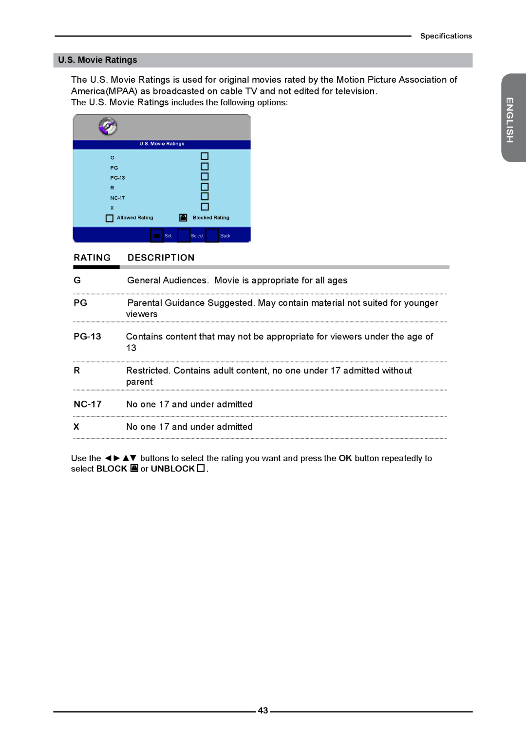 Element Electronics Flat Panel Television manual Viewers, PG-13 