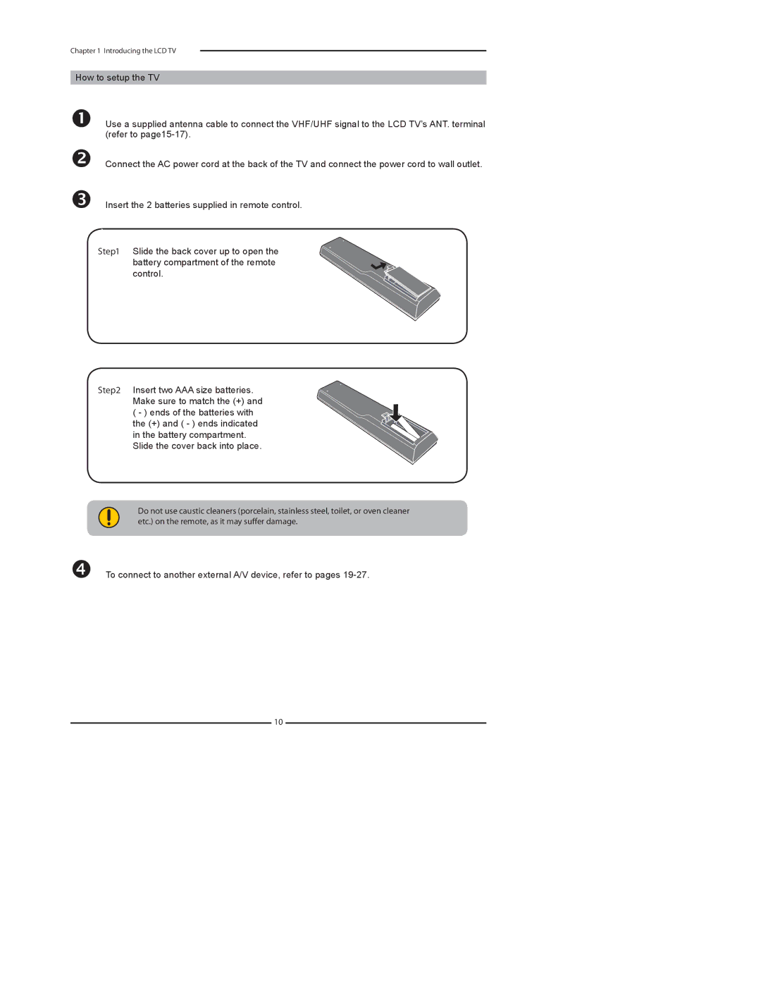 Element Electronics FLX-2610 manual To connect to another external A/V device, refer to pages 