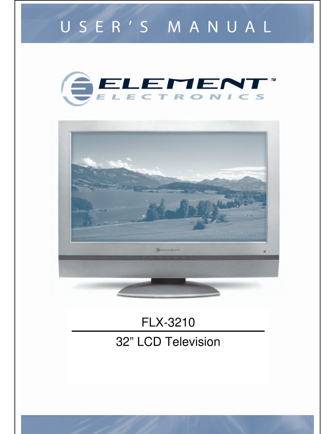 Element Electronics manual FLX-3210 LCD Television 