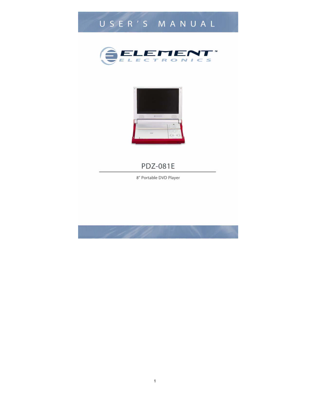 Element Electronics PDZ-081E manual 