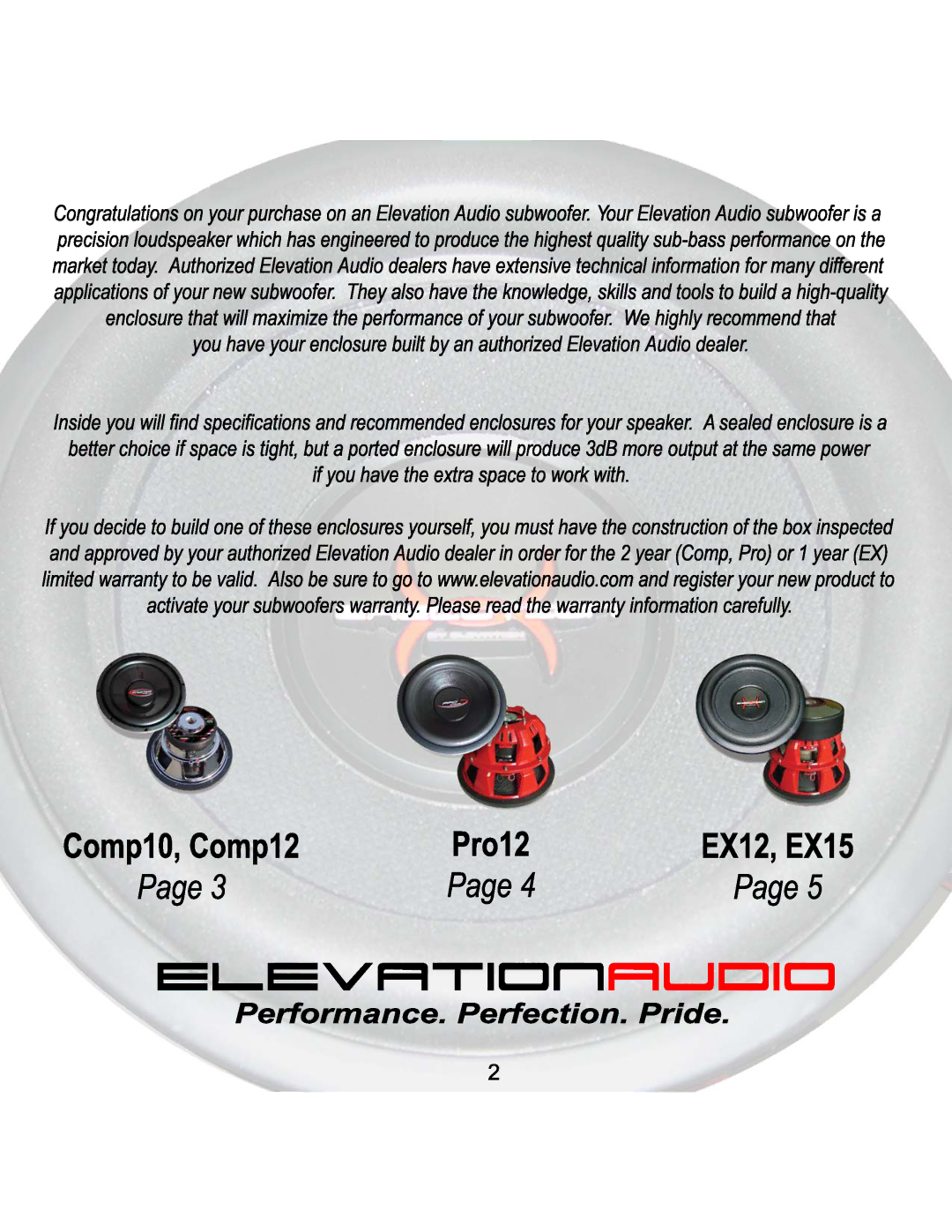 Elevation Audio X15, X12 manual 