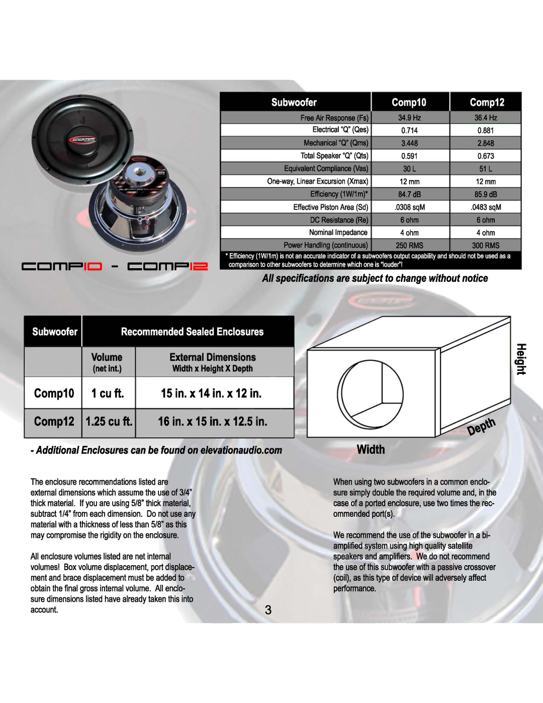 Elevation Audio X12, X15 manual 