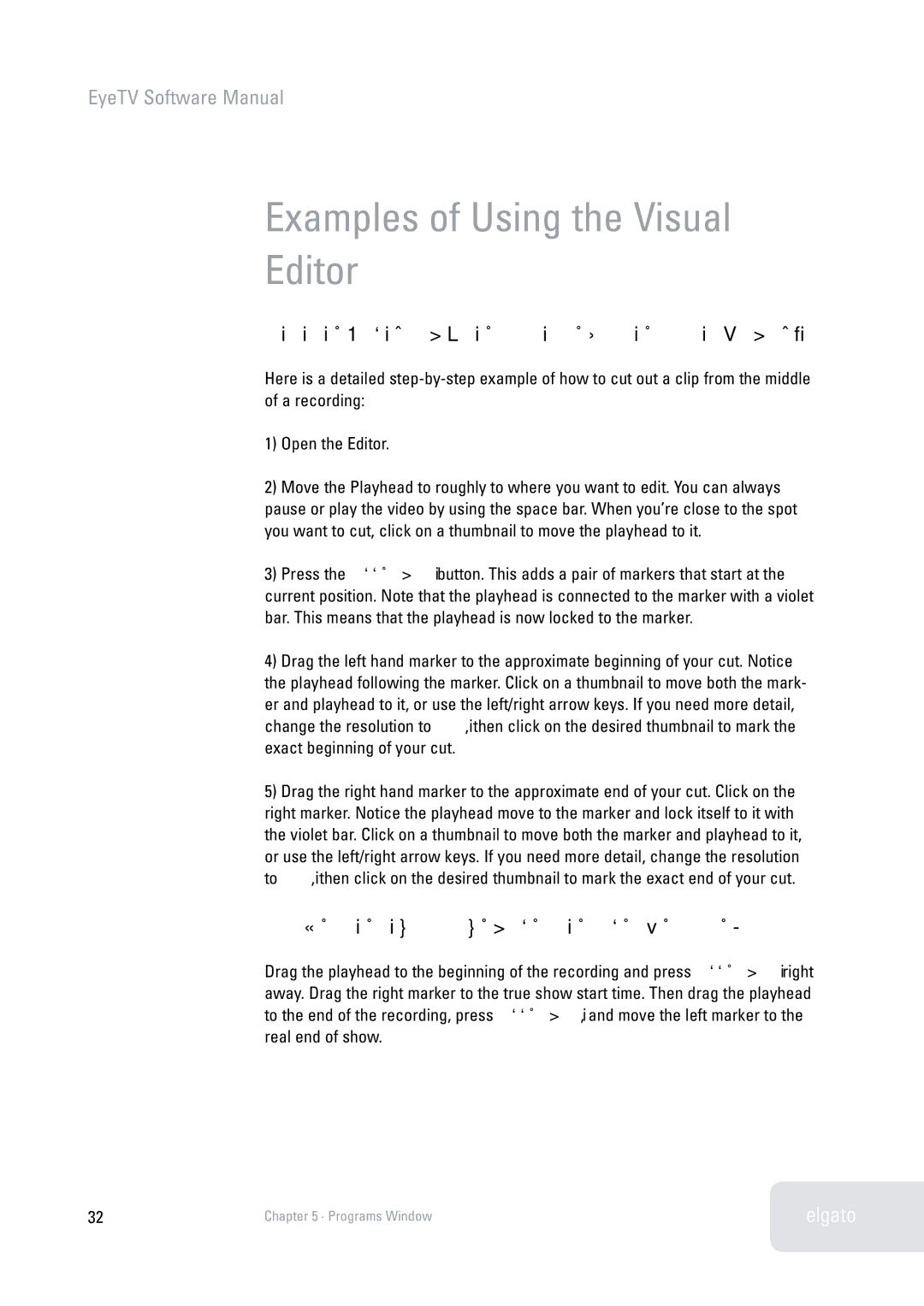 Elgato 2 software manual Examples of Using the Visual Editor, Delete Undesirable Content like Commercials 