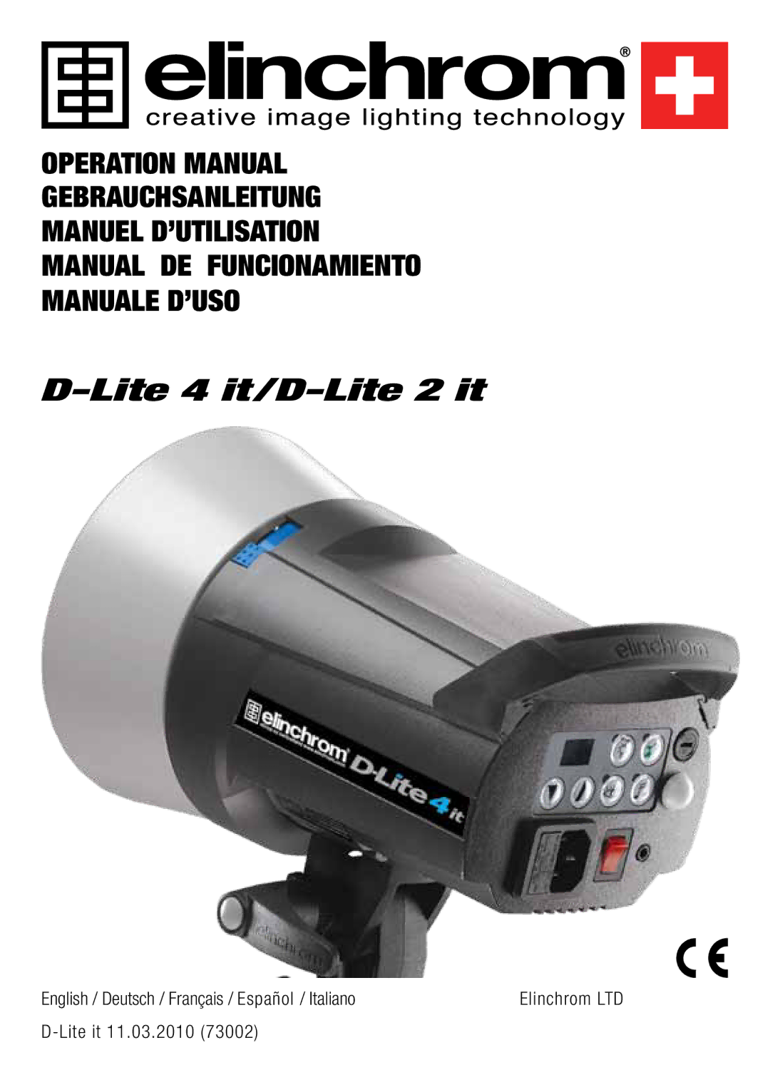 Elinchrom 4 IT, 2 IT operation manual Lite 4 it/D-Lite 2 it 