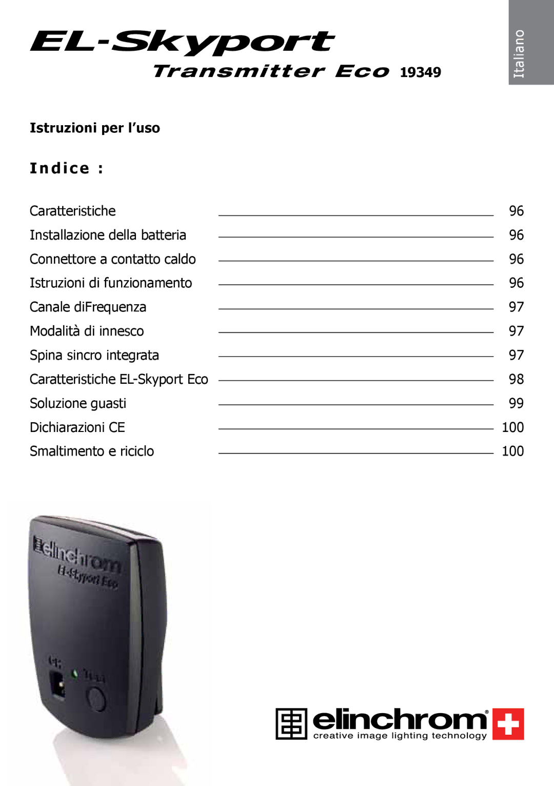 Elinchrom 2 IT, 4 IT operation manual D i c e 