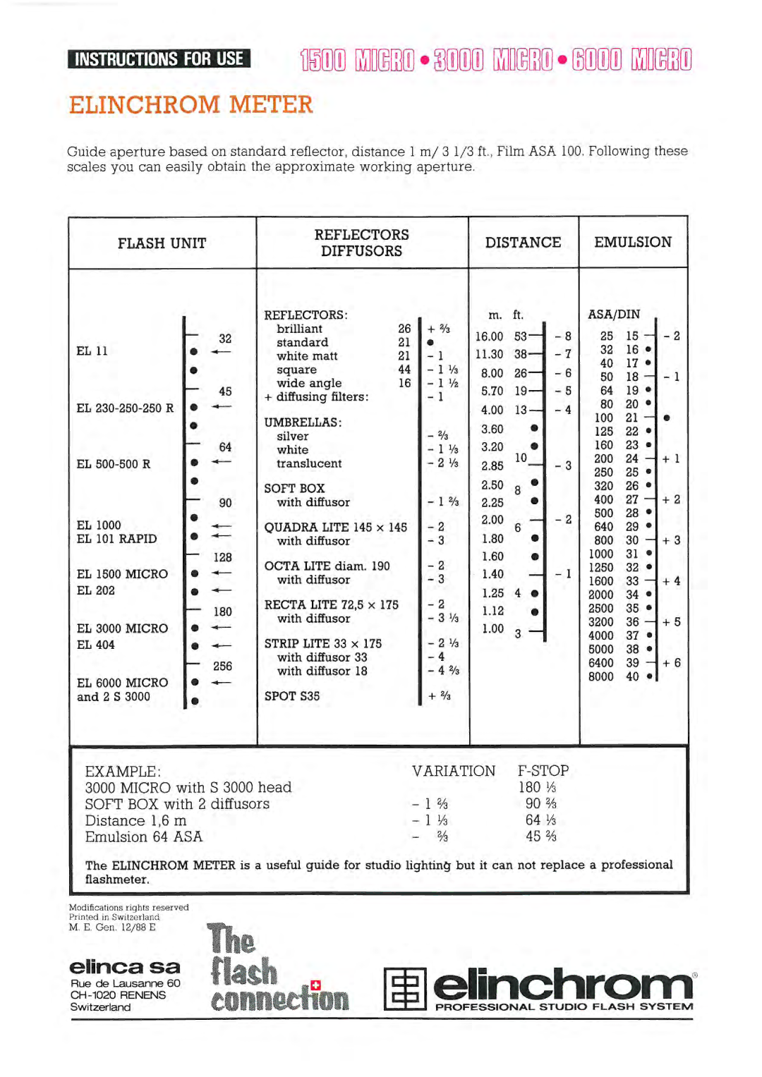 Elinchrom 1500, 3000, 6000 manual 