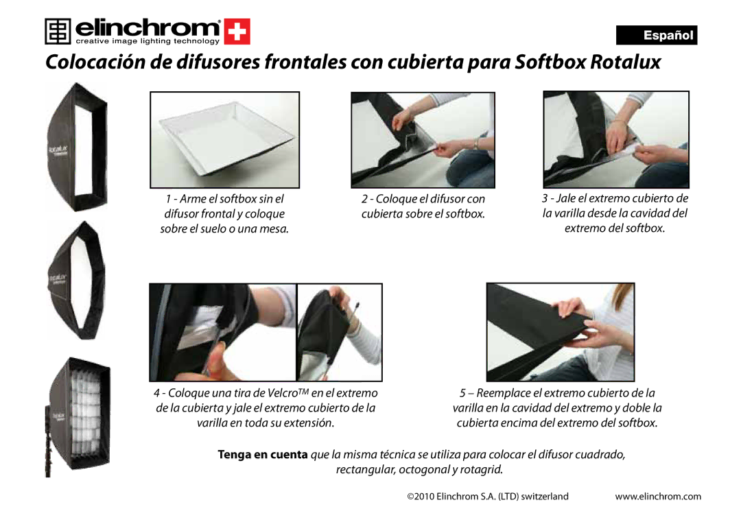 Elinchrom Hooded Diffusers operation manual Español 