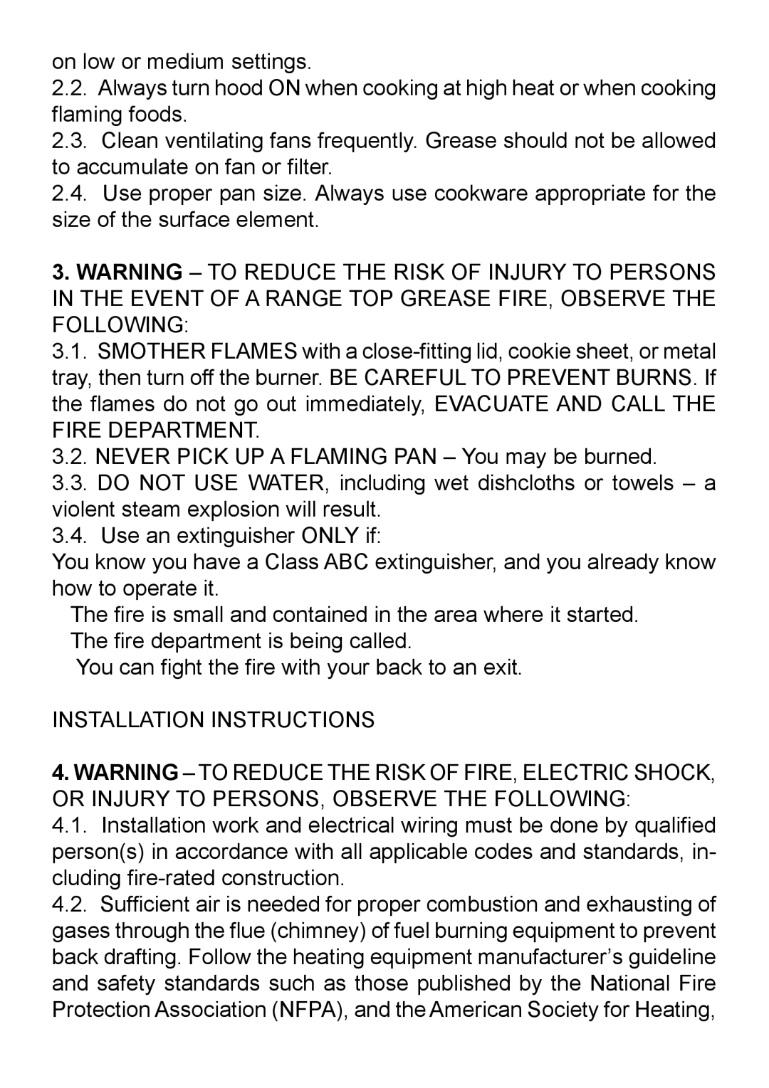 Elitair 3LI0D3UL manual Installation Instructions 