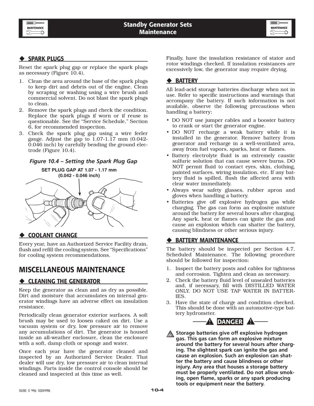 Elite 005212-0 owner manual Miscellaneous Maintenance 