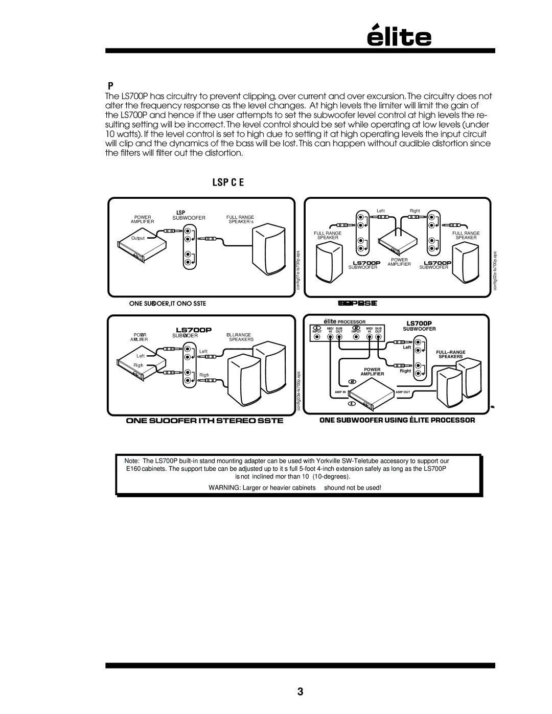 Elite ES700P owner manual Protection, LS700P Configuration Examples 