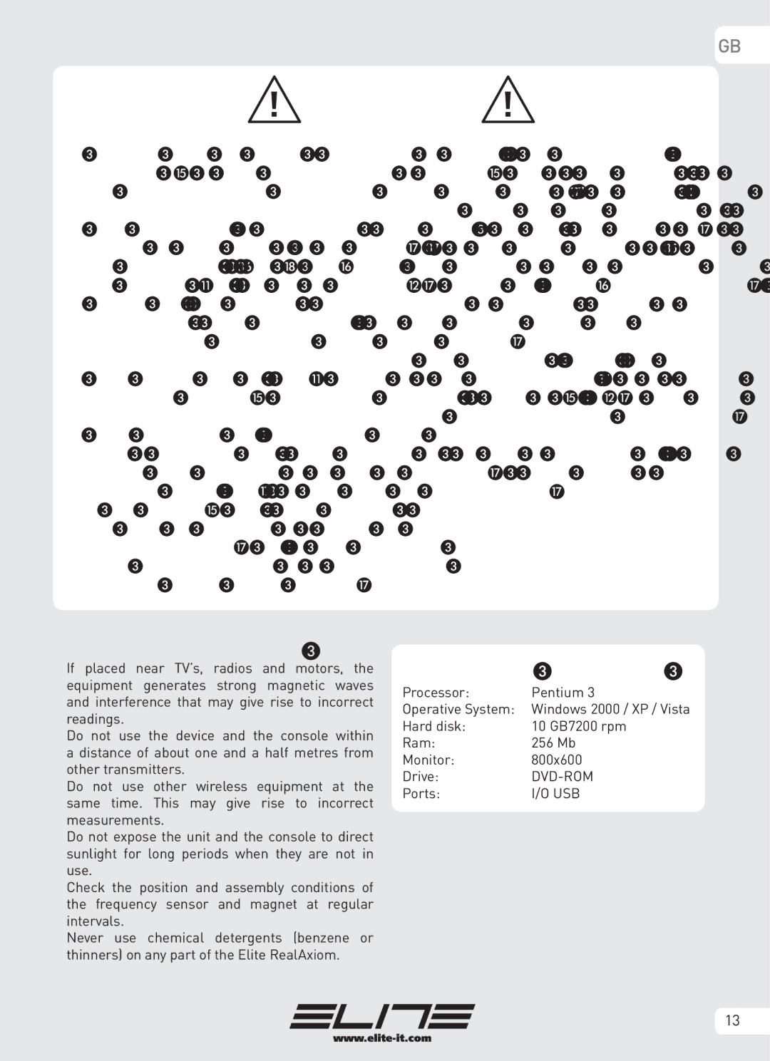 Elite Real AXIOM manual Important Points, Minimum System Requirements 