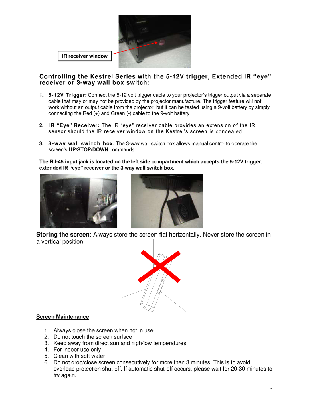 Elite Screens 062310-JA manual Screen Maintenance 