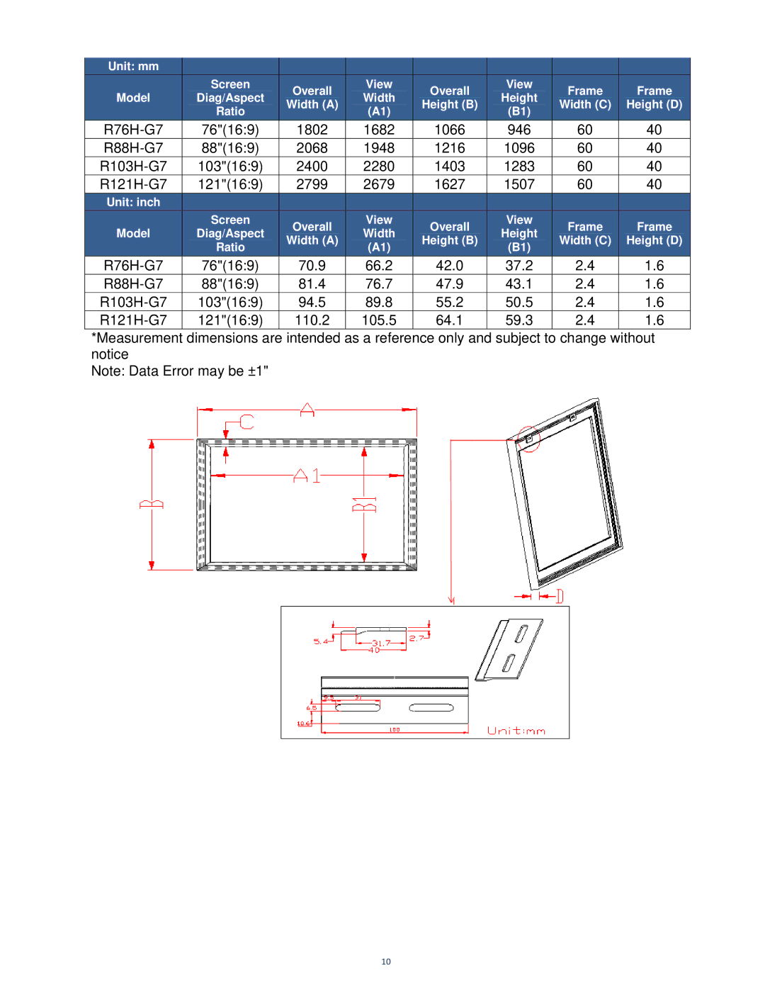 Elite Screens 091709JA manual Ratio 