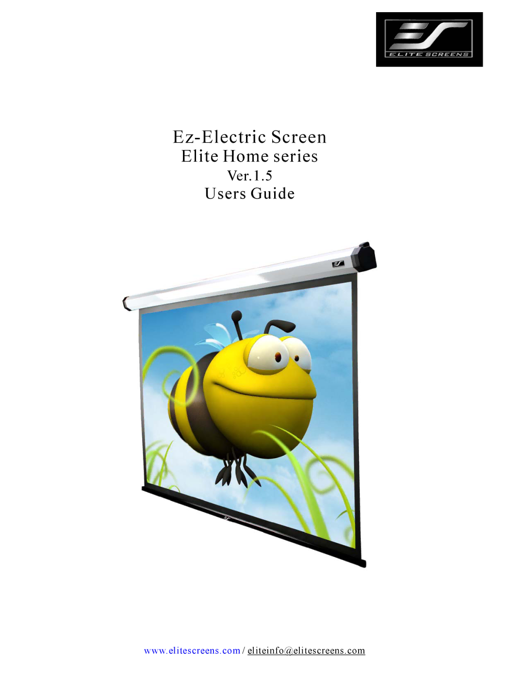 Elite Screens 1.5 manual Ez-Electric Screen 