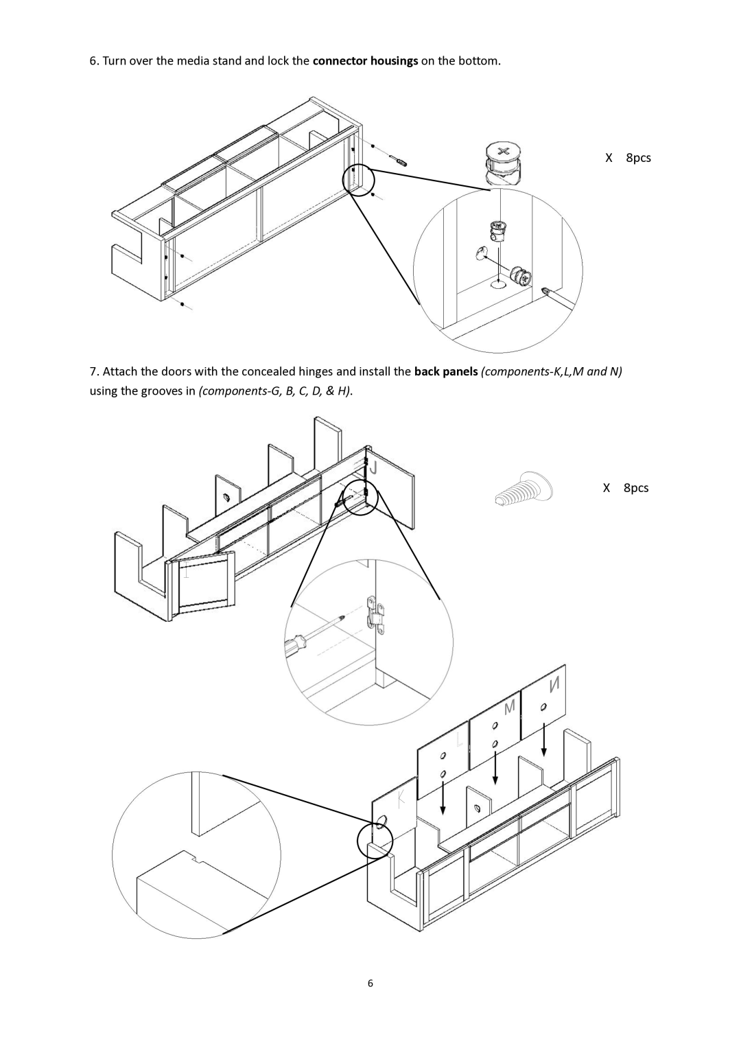 Elite Screens Raptor/Raptor Tension manual 8pcs 