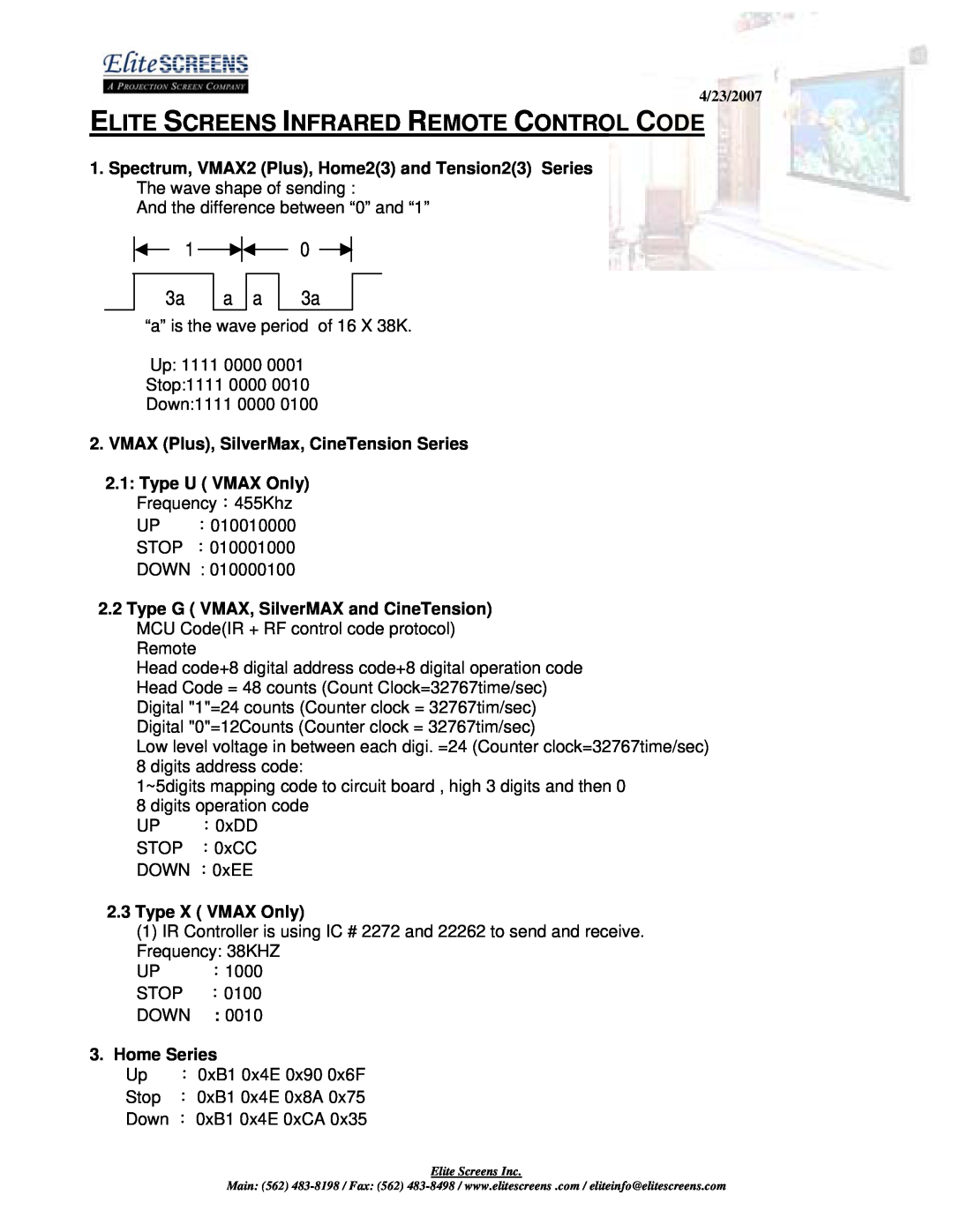 Elite Screens VMAX2 manual VMAX 2 SERIES, Electric Motorized Projection Screen, User’s Guide, Rev.010312-AS 