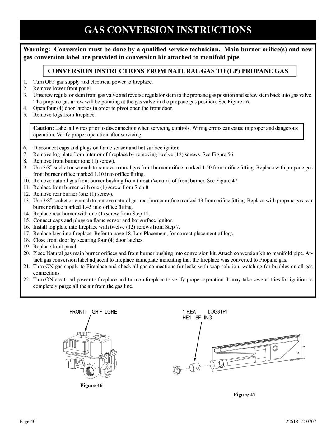 Elitegroup PV-28SV50-(BN,BP)-1, PV-28SV55-(CN,CP,GN,GP)-1 Conversion Instructions from Natural GAS to LP Propane GAS 