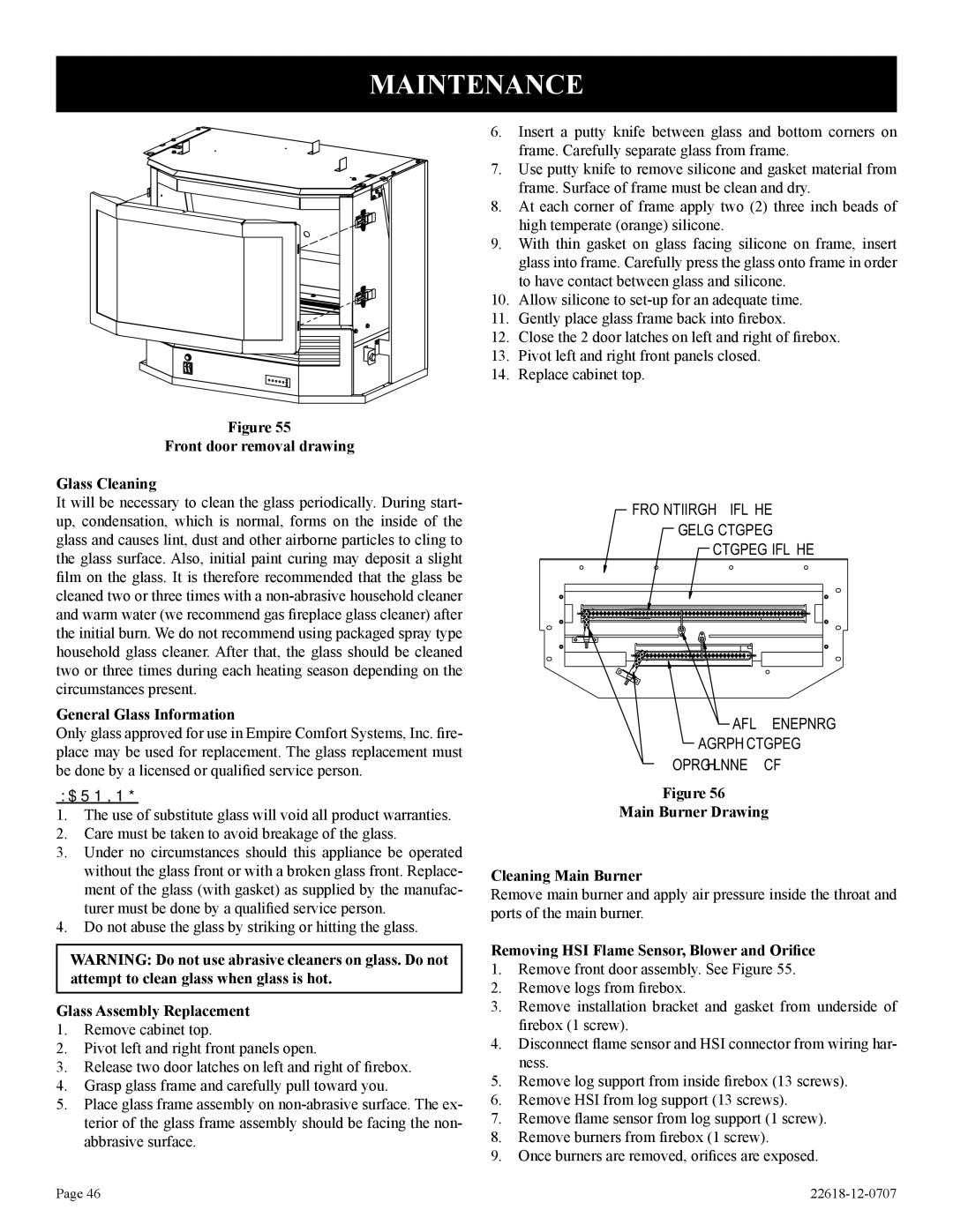 Elitegroup PV-28SV50-(BN,BP)-1 Front door removal drawing Glass Cleaning, General Glass Information 