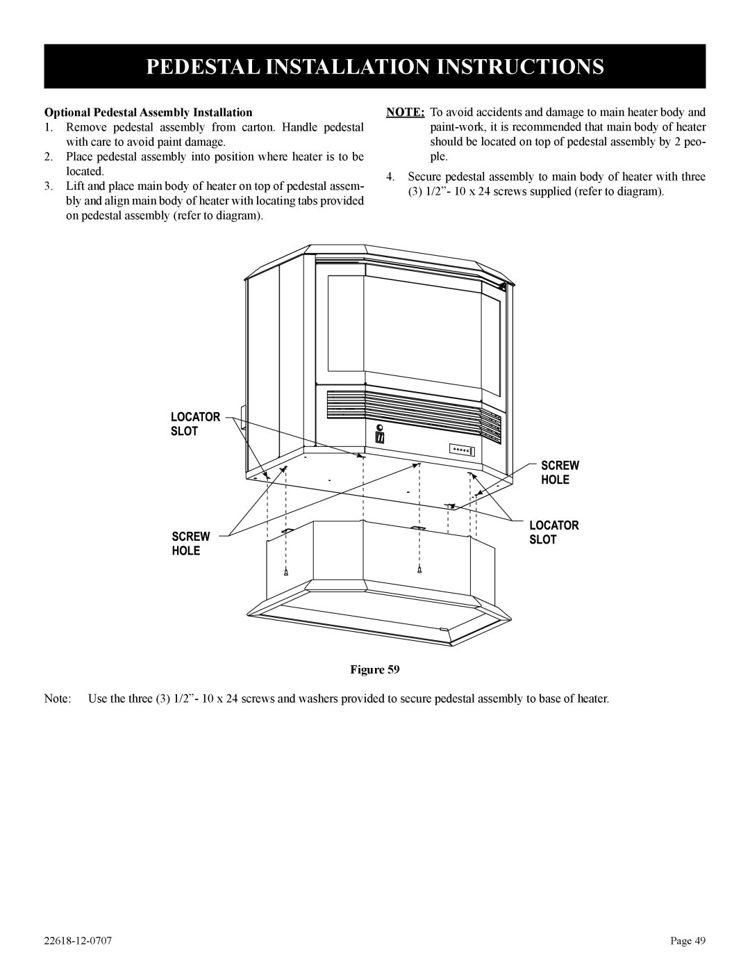 Elitegroup PV-28SV55-(CN,CP,GN,GP)-1 Pedestal Installation Instructions, Optional Pedestal Assembly Installation 