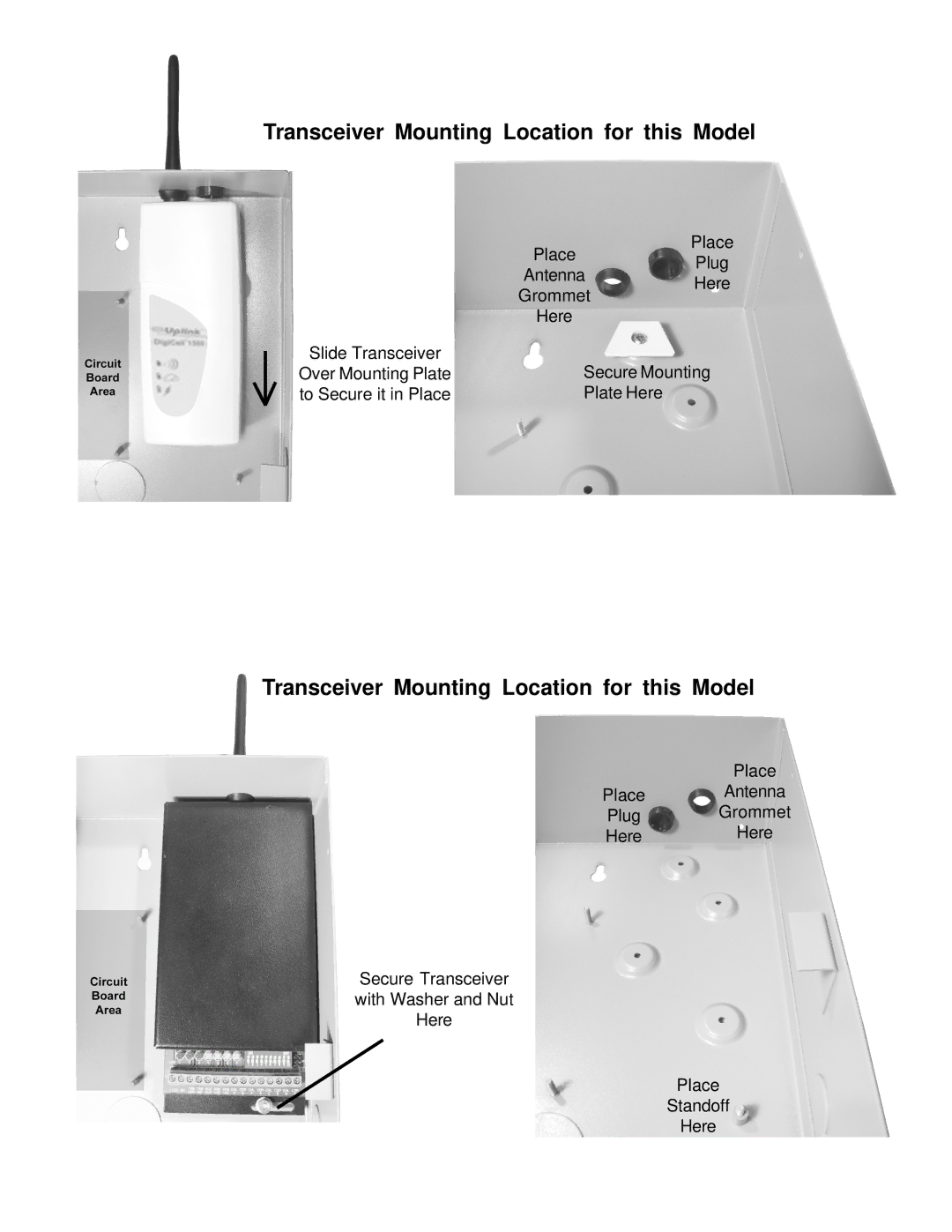 Elk 982K specifications Transceiver Mounting Location for this Model 