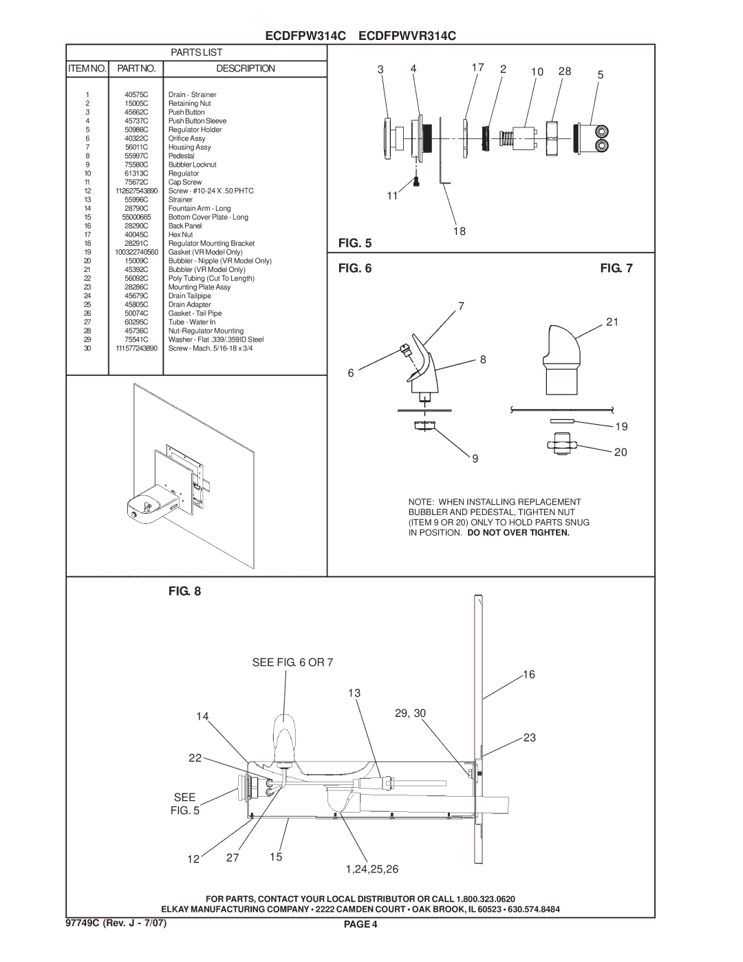 Elkay ECDFPW manual See or 