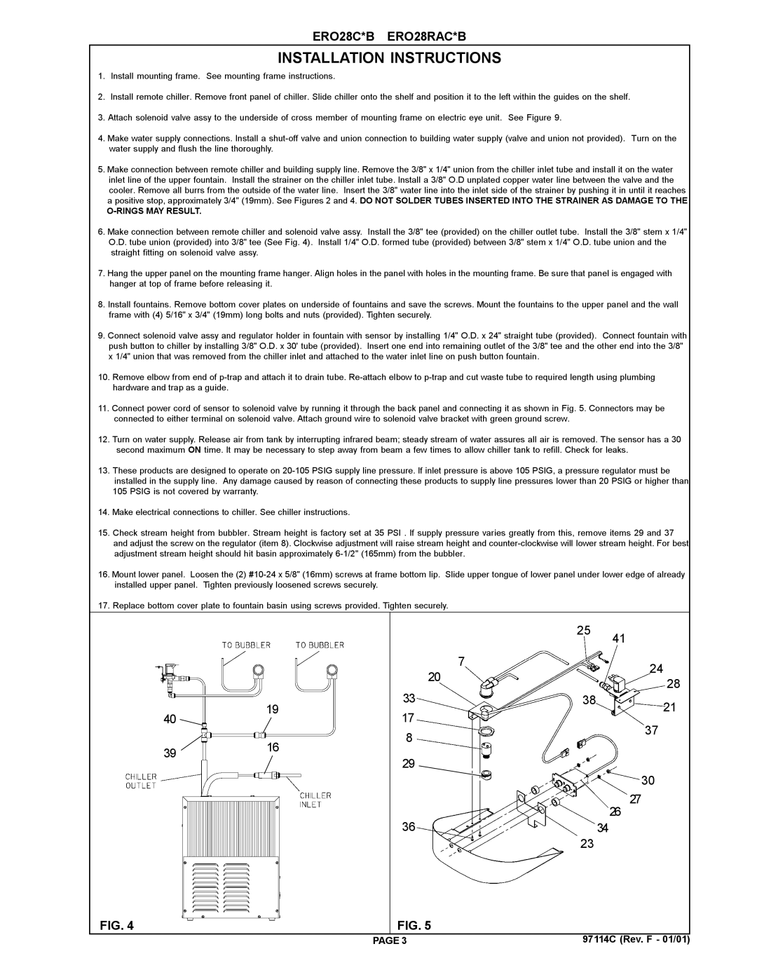 Elkay ERO28C*B, ERO28RAC*B manual Installation Instructions, Rings MAY Result 