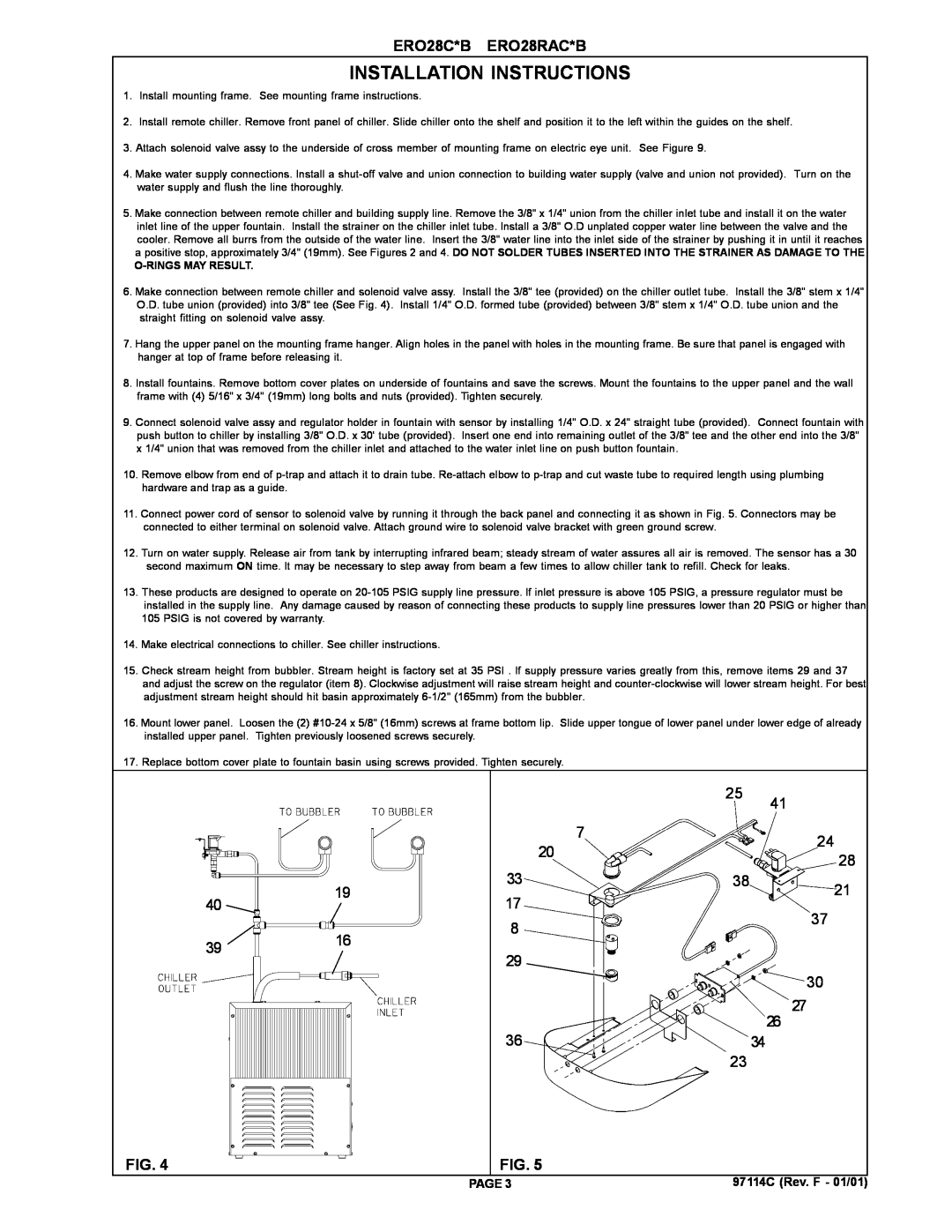 Elkay manual Installation Instructions, ERO28C*B ERO28RAC*B, Page 