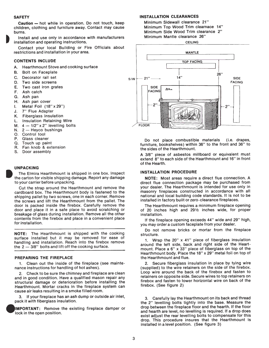 Elmira Stove Works 1400 manual 