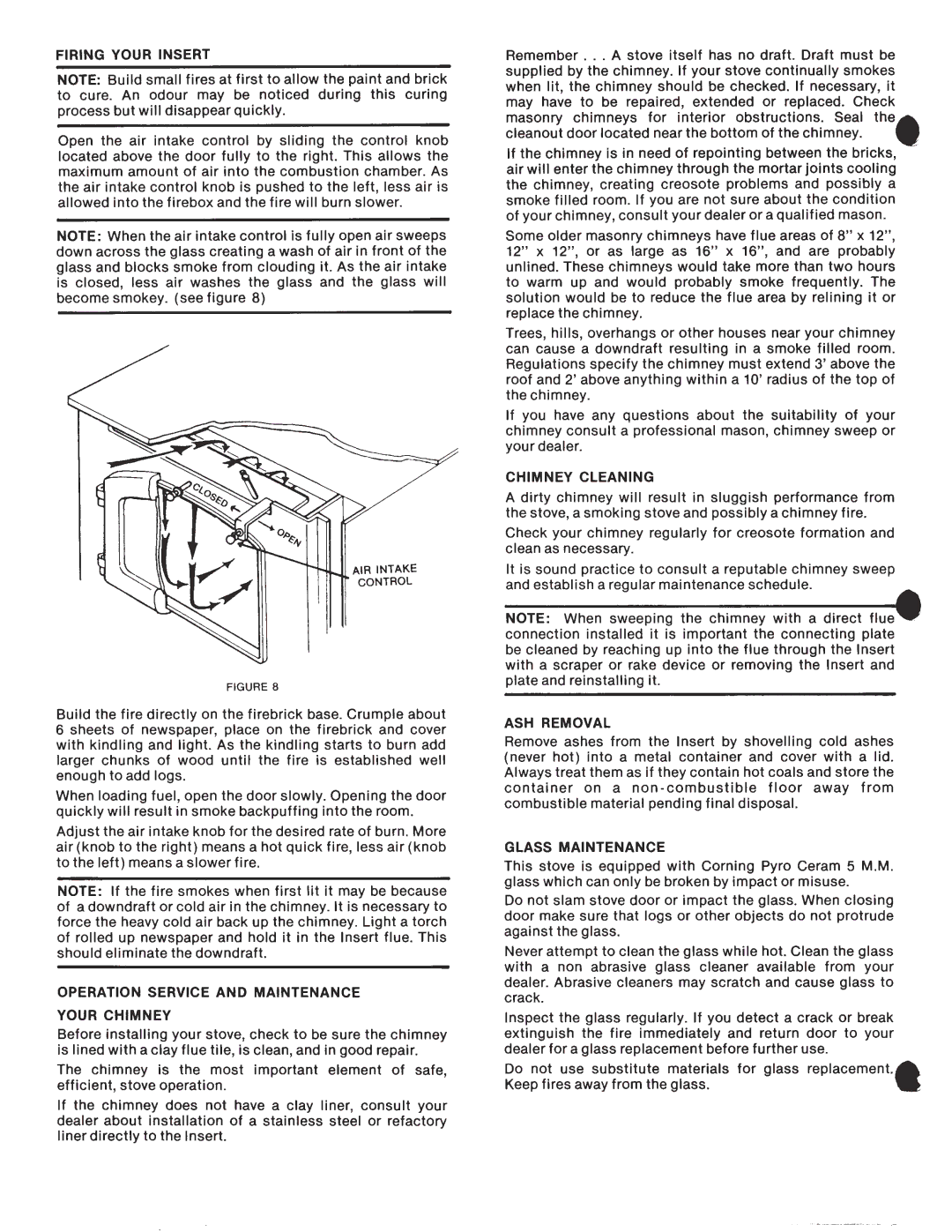 Elmira Stove Works 1500 manual 