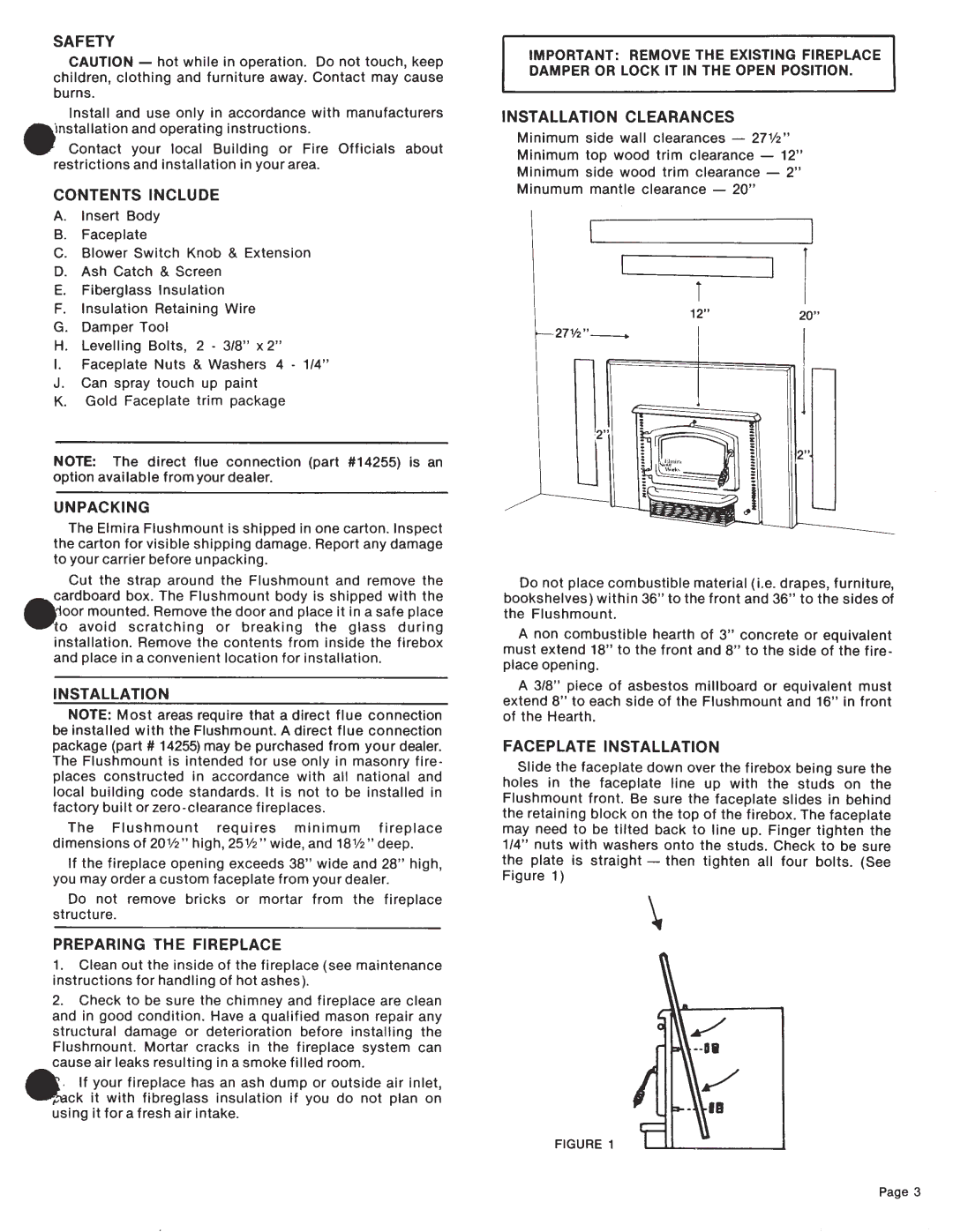 Elmira Stove Works 1700 manual 