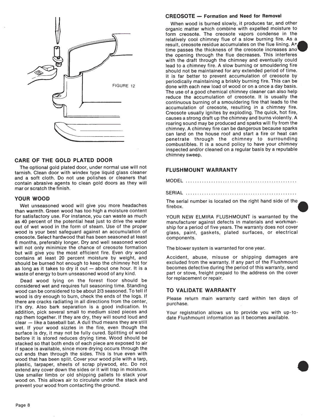 Elmira Stove Works 1700 manual 