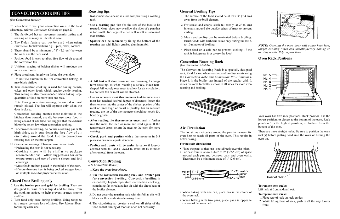 Elmira Stove Works 1956, 1955 manual Convection Cooking Tips 