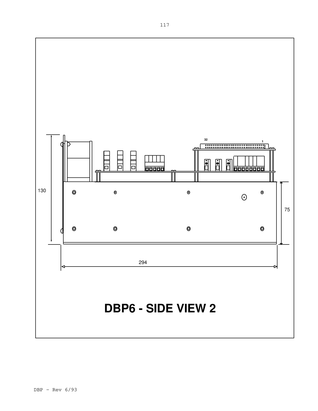 Elmo DBP SERIES manual DBP6 Side View, 117 