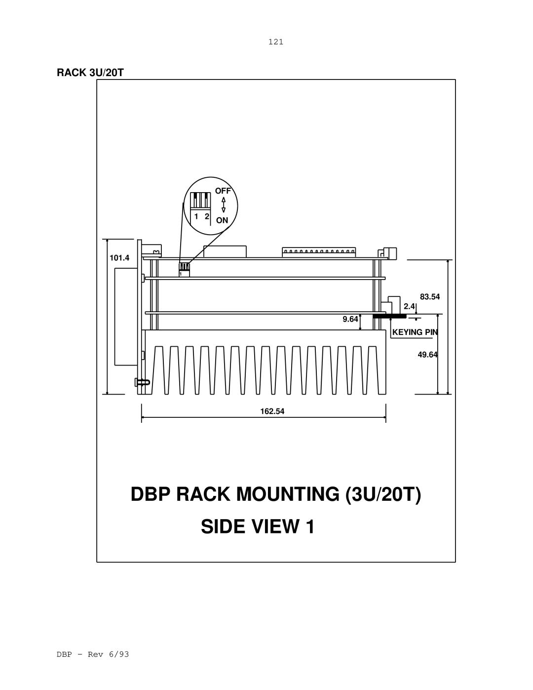 Elmo DBP SERIES manual DBP Rack Mounting 3U/20T 