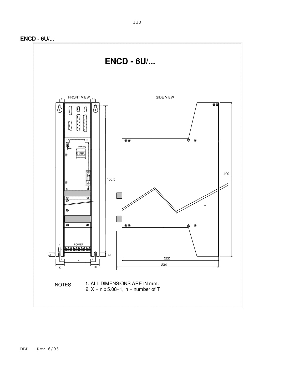 Elmo DBP SERIES manual Encd 6U 