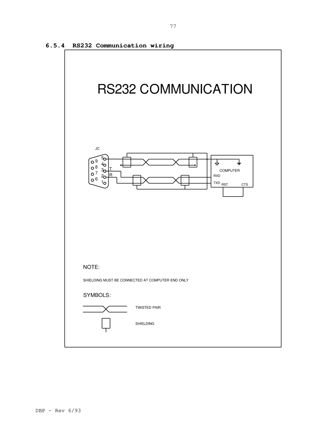 Elmo DBP SERIES manual 4 RS232 Communication wiring 