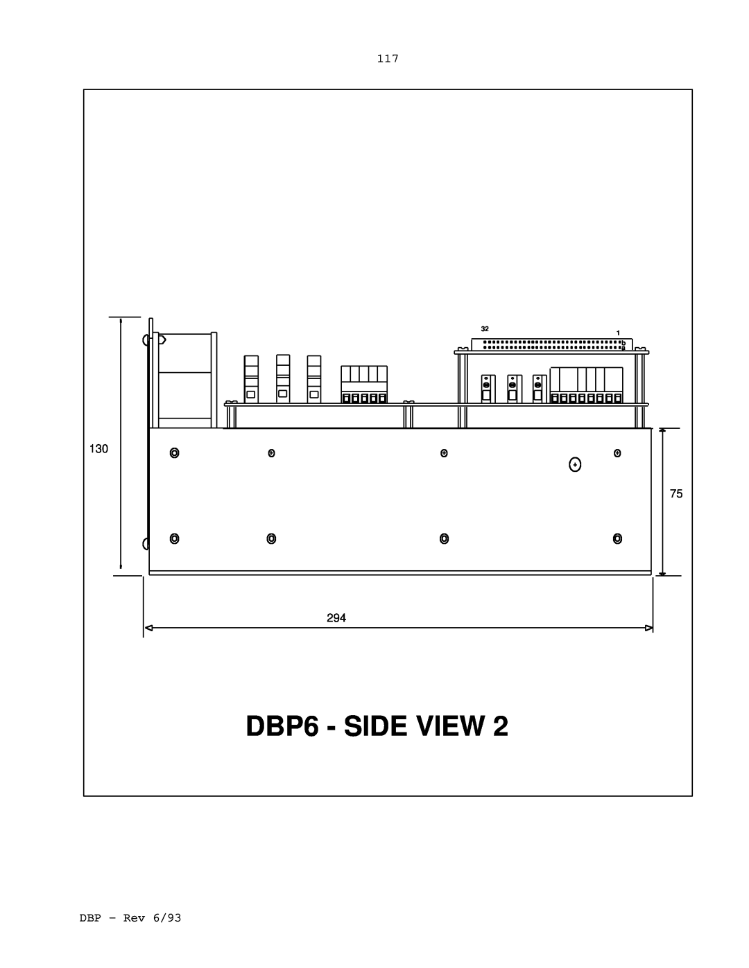 Elmo DBP SERIES manual DBP6 - SIDE VIEW 
