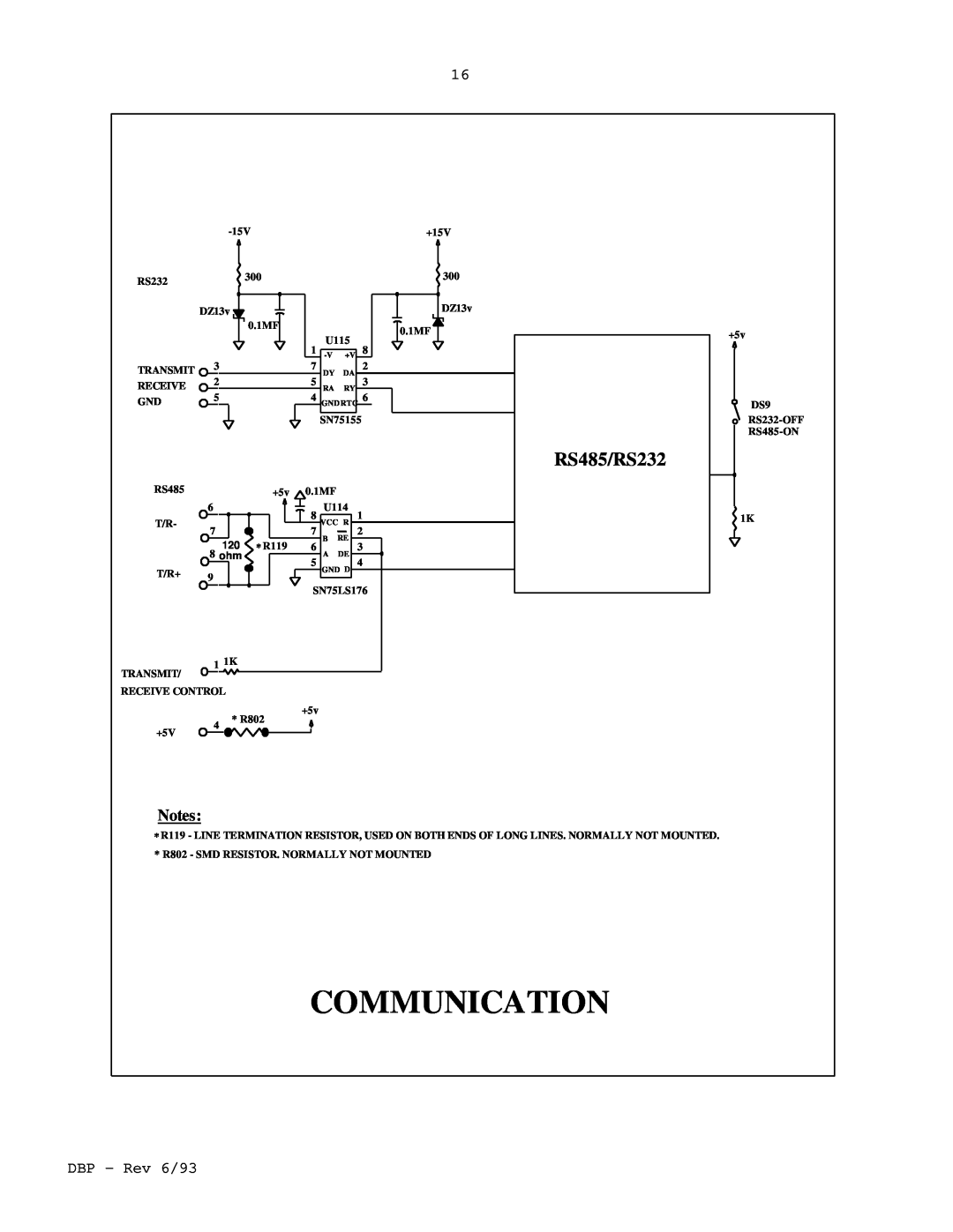 Elmo DBP SERIES manual Communication, RS485/RS232, 8 ohm 