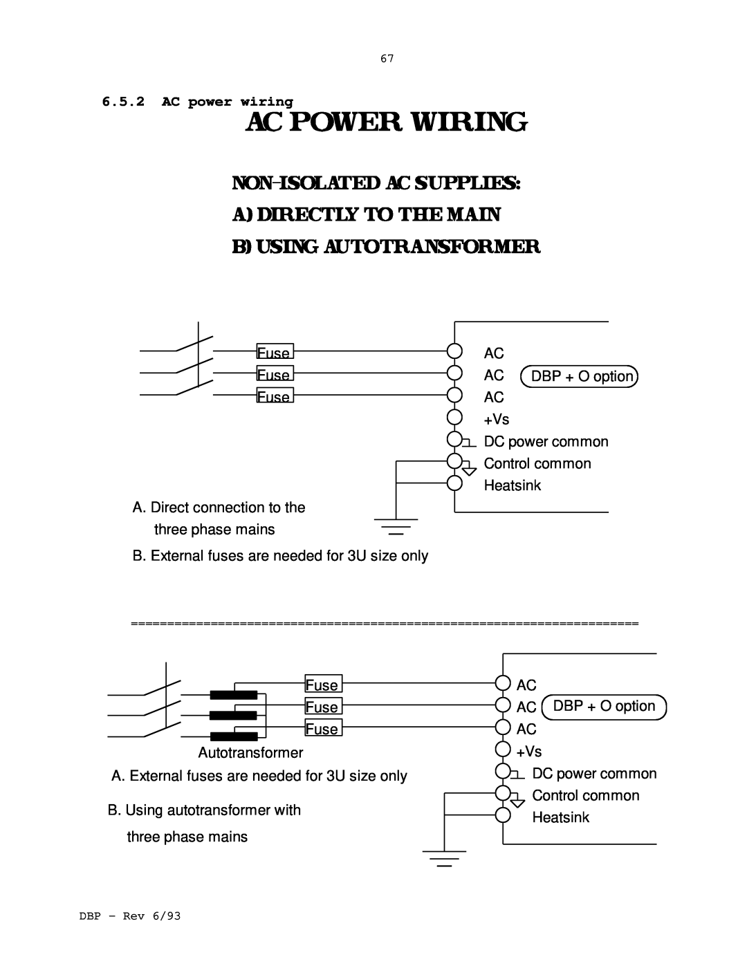 Elmo DBP SERIES manual 6.5.2AC power wiring 