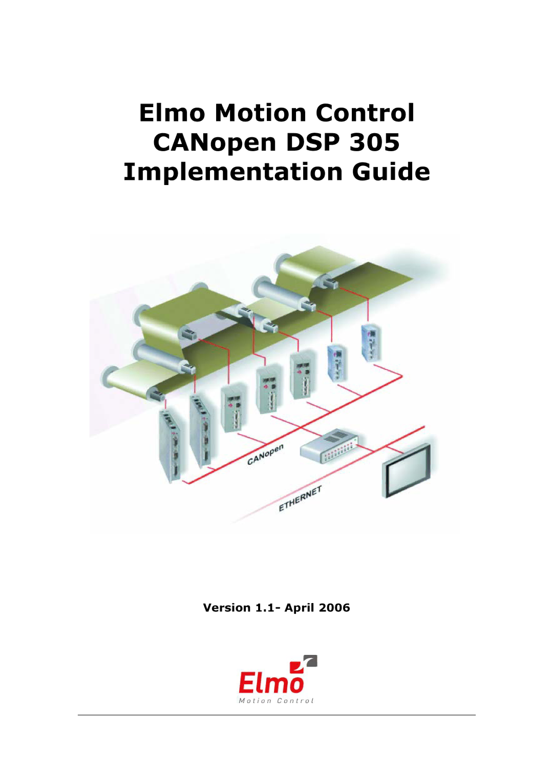 Elmo DSP 305 manual Elmo Motion Control CANopen DSP Implementation Guide 