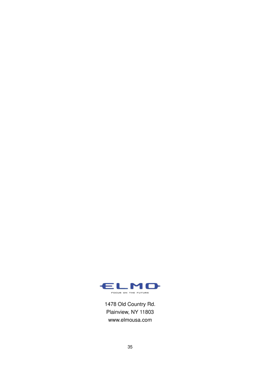 Elmo ESD-380 user manual Old Country Rd 