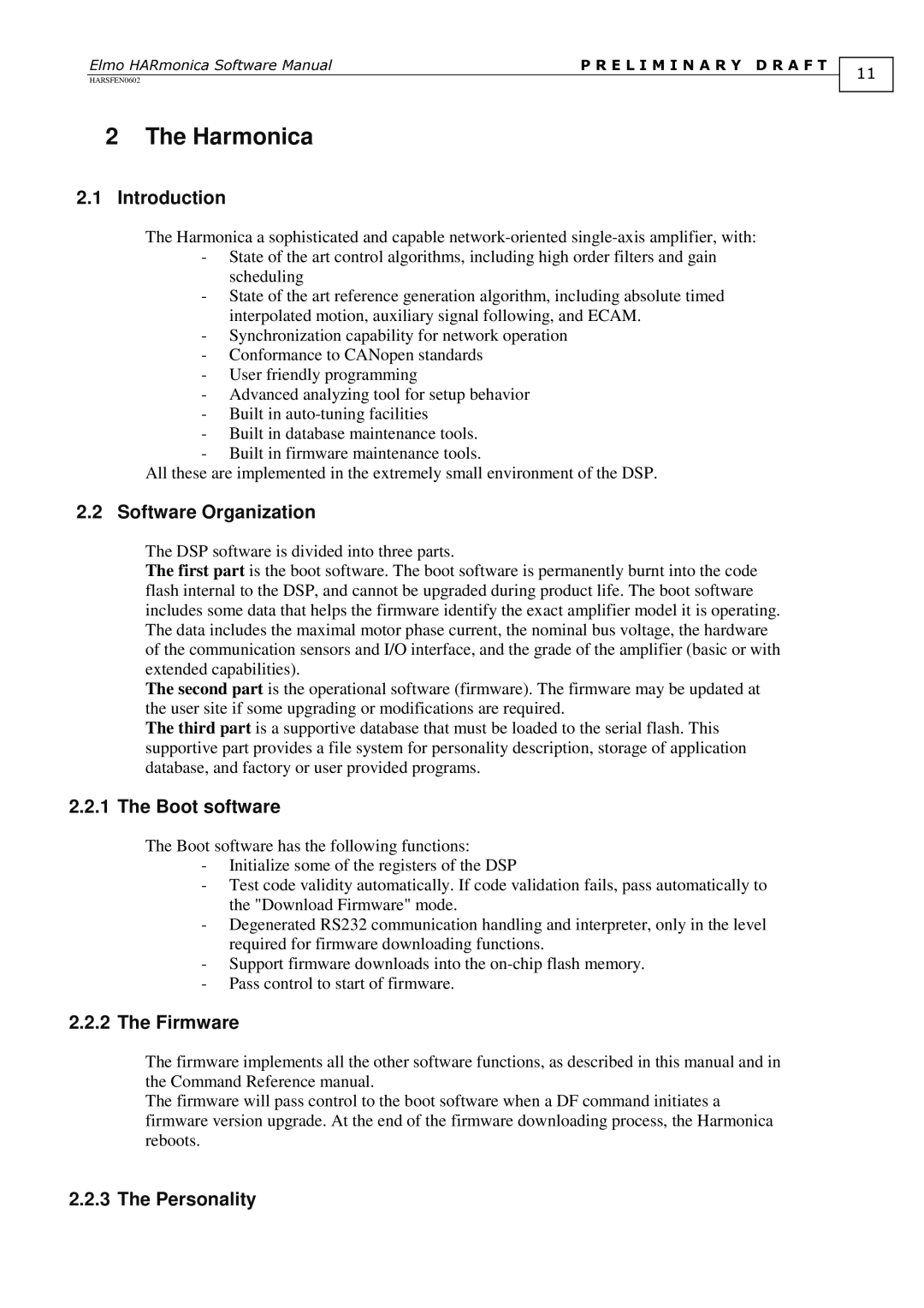 Elmo HARSFEN0602, HARmonica software manual Harmonica 