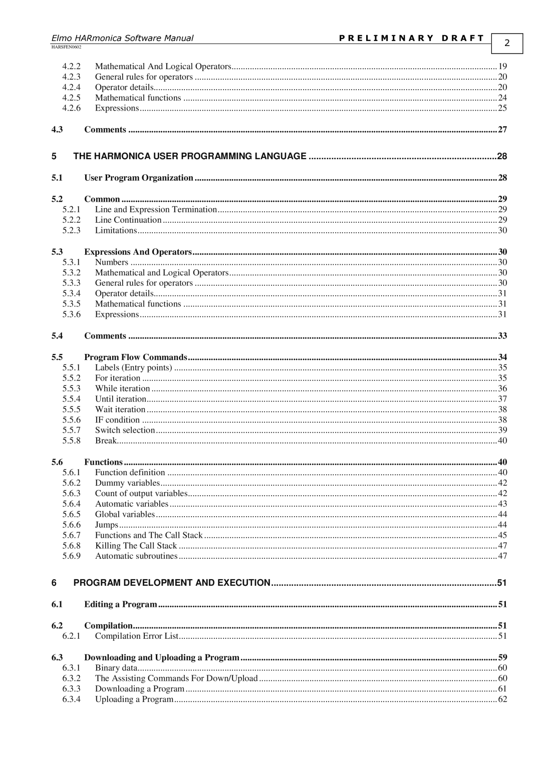 Elmo software manual HARSFEN0602ElmoHARmonicaSoftwareManual 