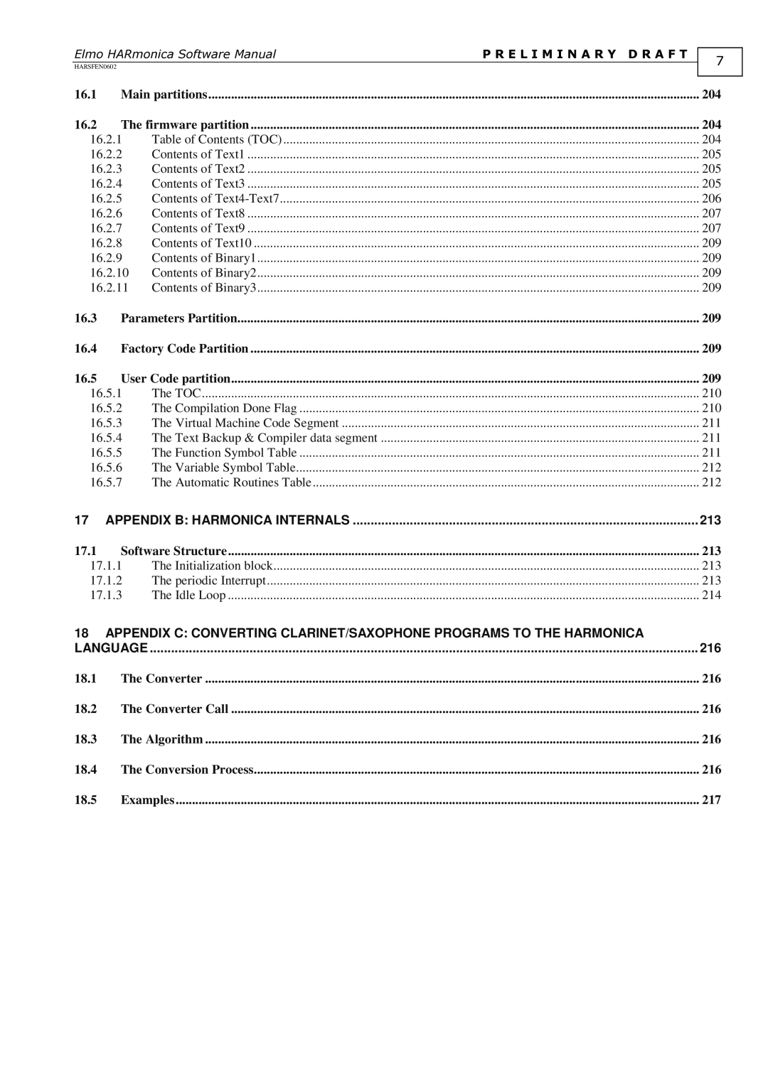 Elmo HARSFEN0602, HARmonica software manual Language 