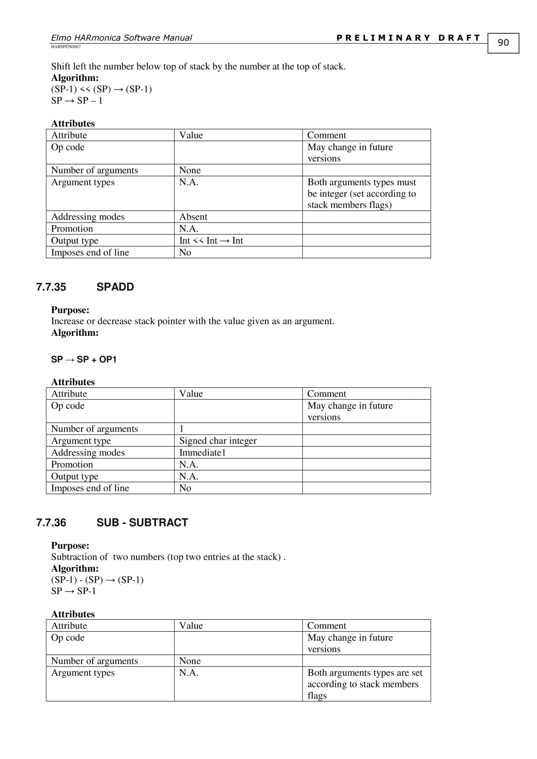 Elmo HARmonica, HARSFEN0602 software manual Spadd 